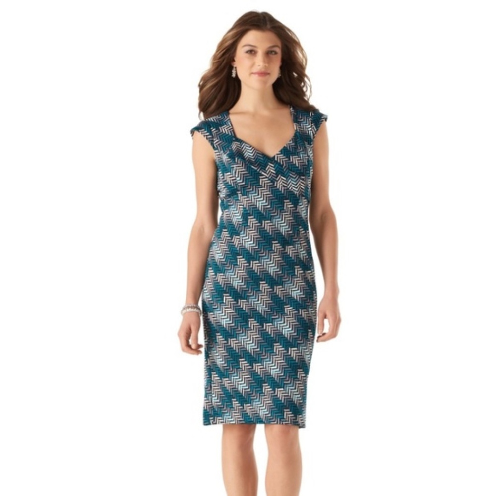 White House Black Market Herringbone Sheath Dress